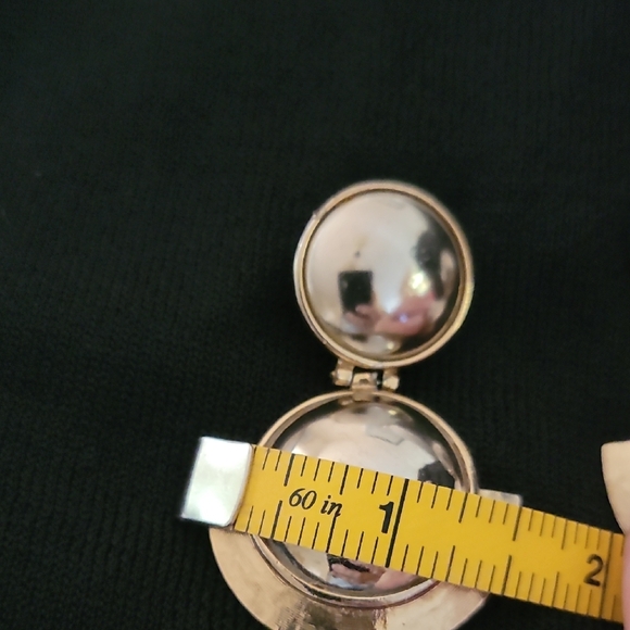 Vintage RETRO-Gold Tone Double Disc Drop Earrings -Clip Ons - Picture 7 of 8